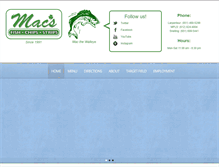 Tablet Screenshot of macsfishchipsstrips.com
